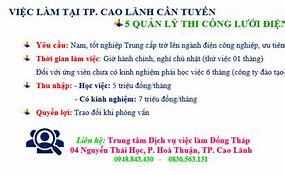 Công Ty Ở Cao Lãnh Đồng Tháp Tuyển Dụng